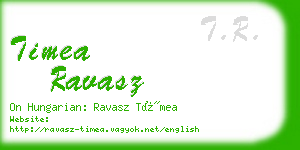 timea ravasz business card